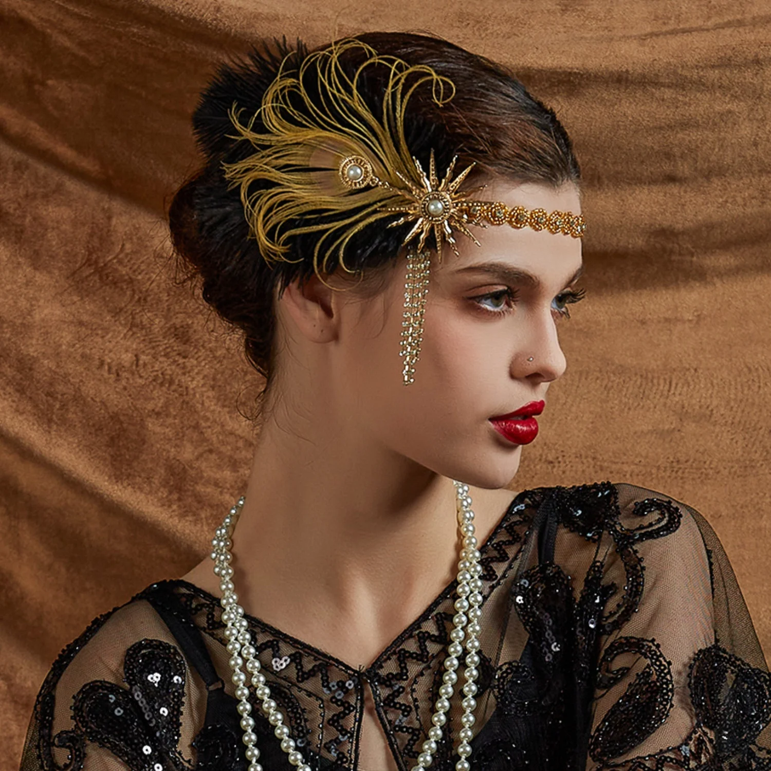 Women'S Fashion Of The 1920S - Повязка для волос со стразами 1920-х