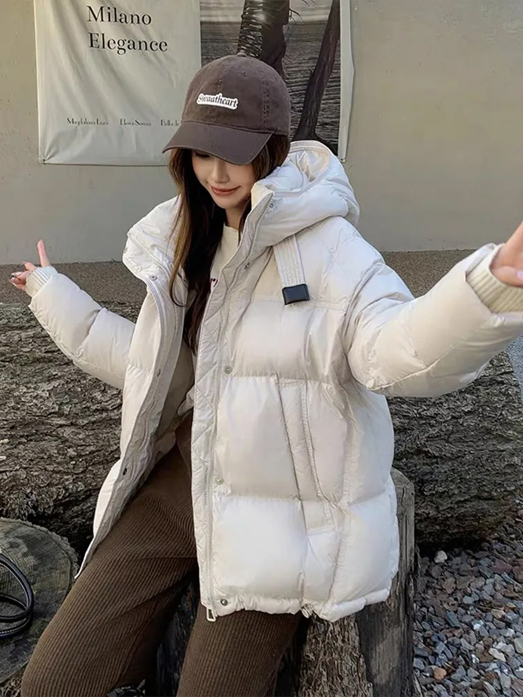 Sherpa Coat Women - Женская удлиненная парка-пуховик с флисовой подкладкой,