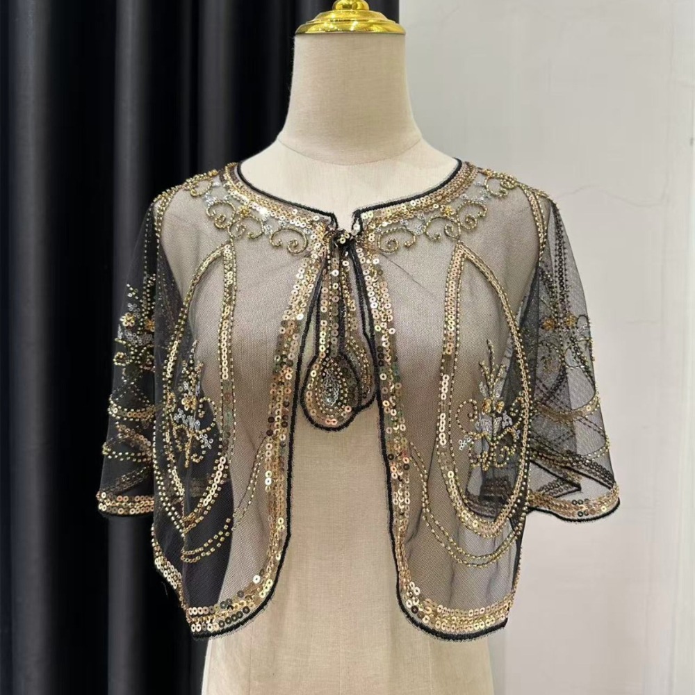 Women'S Fashion Of The 1920S - Элегантная шаль с пайетками и вышивкой