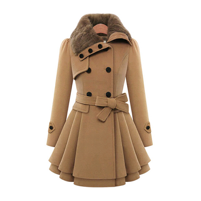 Sherpa Coat Women - Зимние тонкие длинные шерпа пальто для