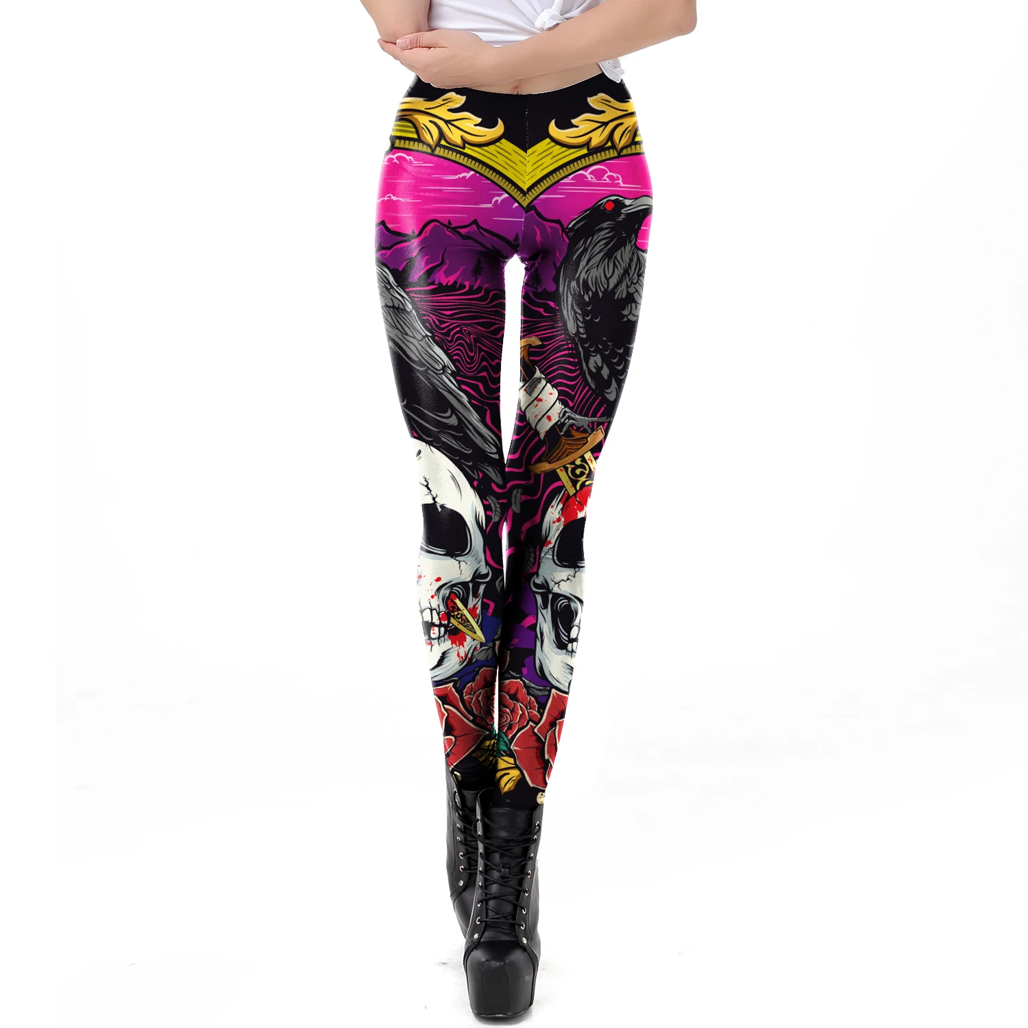Модные леггинсы с принтом чере – обзор и цена Women'S Fashion Leggings